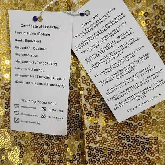 Gold Sequined Women's Pantsuit Jacket Pants Size Large NWT Fully Lined - Picture 4 of 16